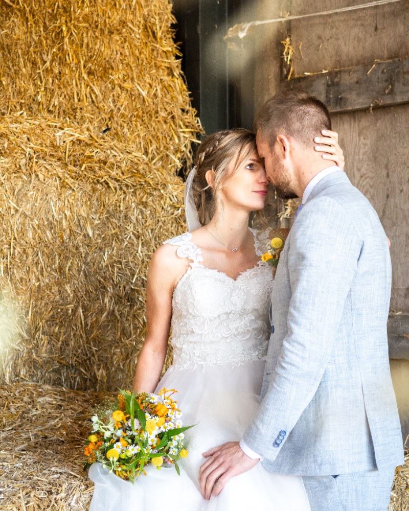 Tevreden bruidspaar Hans en Willemijn